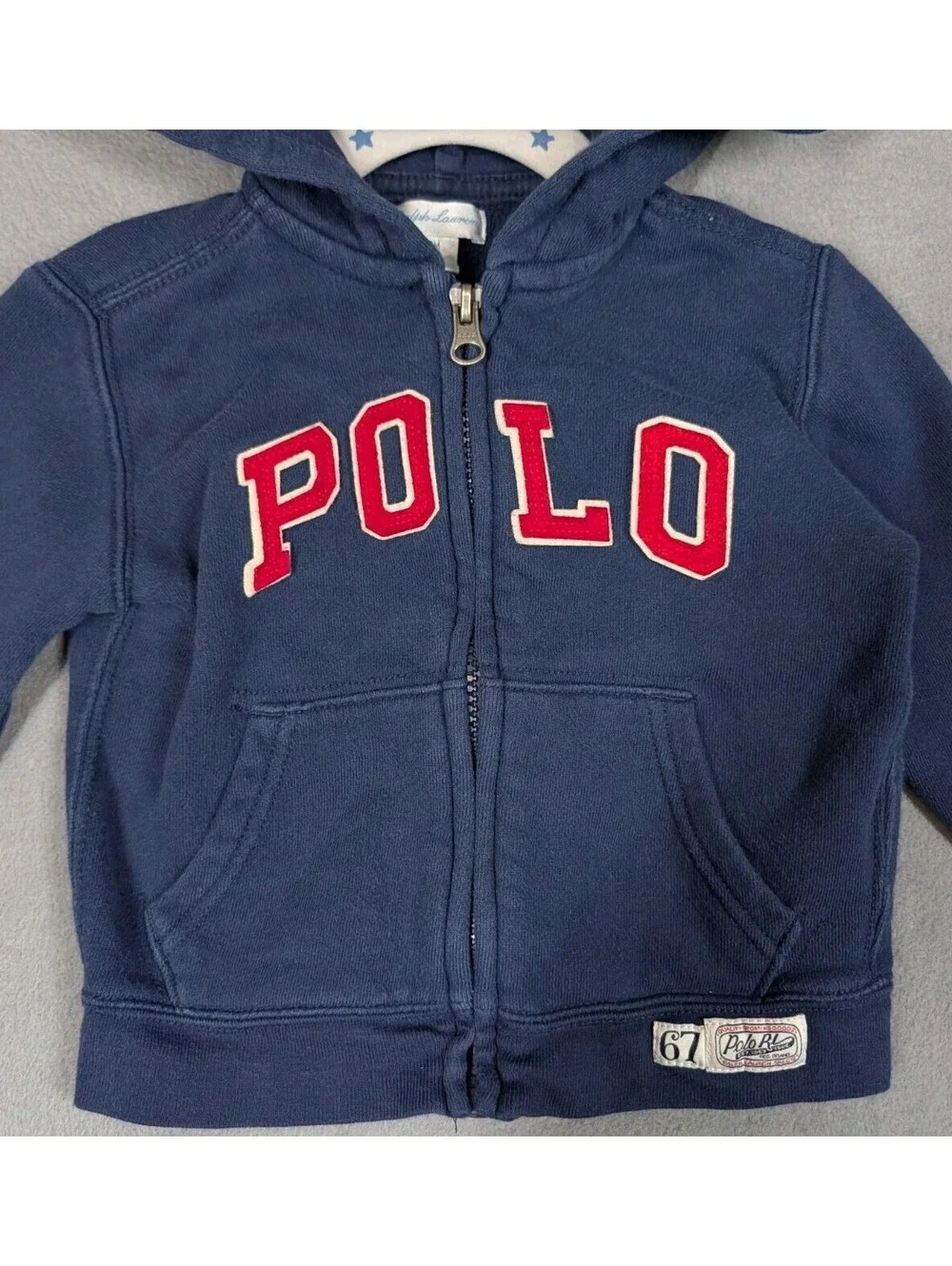 Polo Ralph Lauren Boys 18M Red Blue White 3pc Hoodie Shirt Pullover Clothing Lot